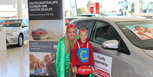 Olivia Rogers at CMI Toyota for the Captain Courageous Foundation